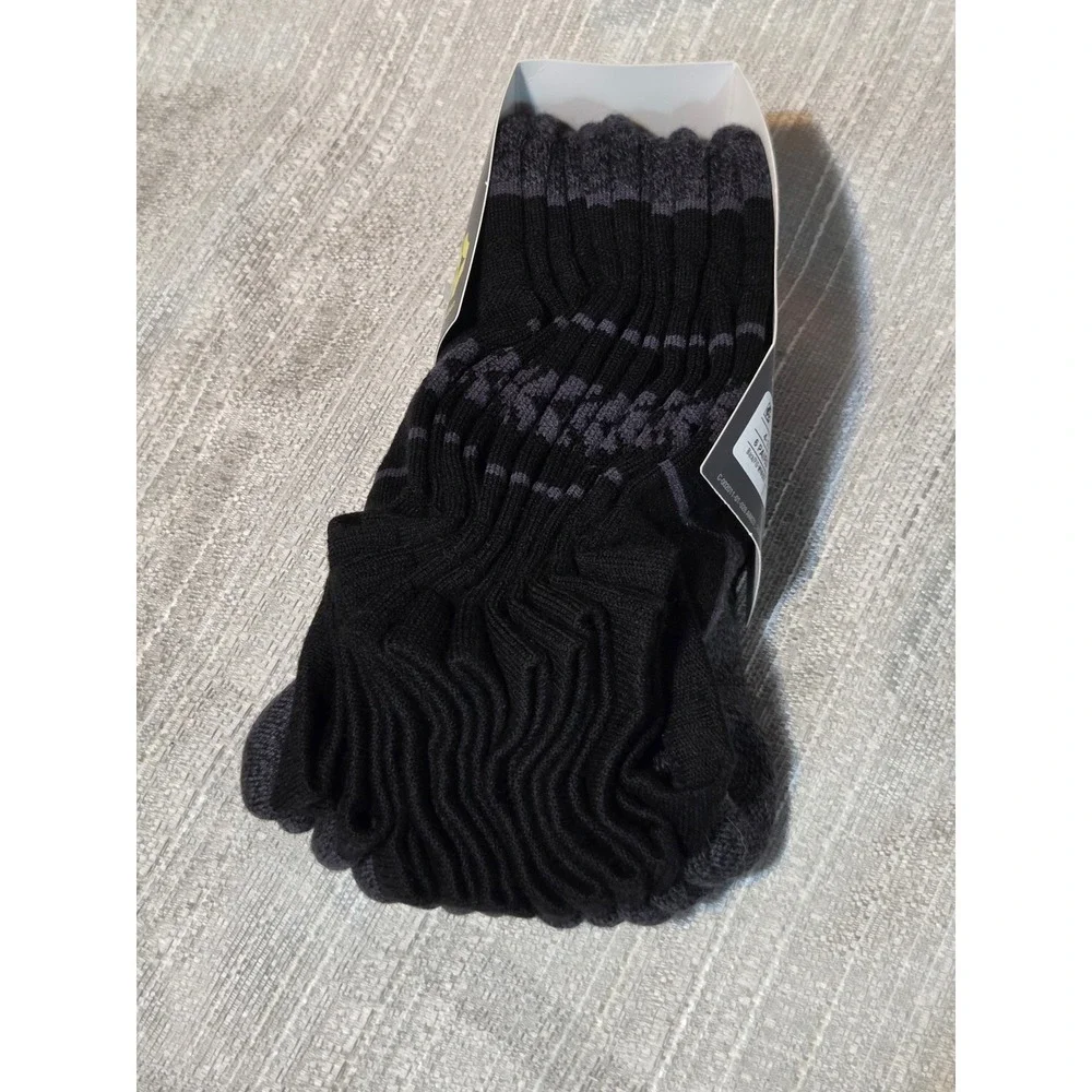 All in Motion Mens No-Show Socks 6 Pack Black Grey Shoe Size 4-10 Arch Support